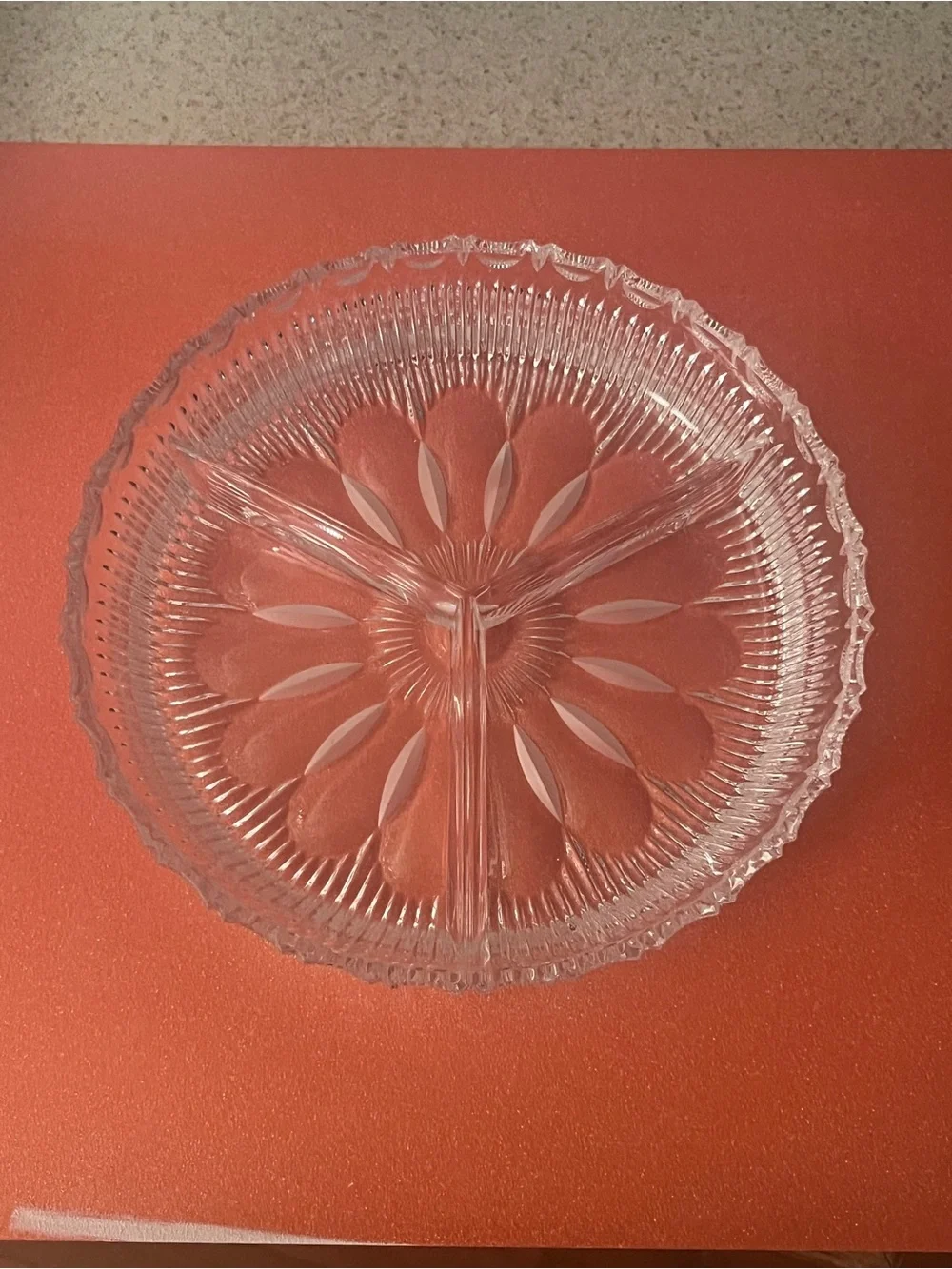 Clear Glass Divided Serving Dish - Home Dining